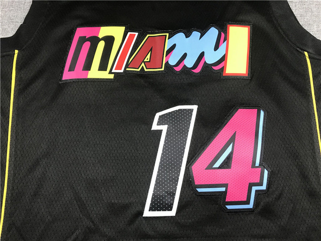 Tyler Herro# 14 Miami Heat 2022 Black City Edition Swingman Embroidered Jersey