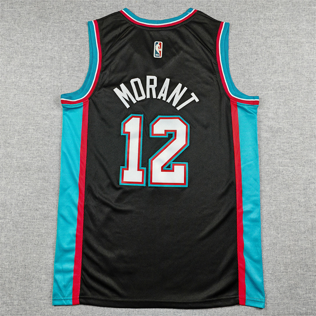Ja Morant# 12 Memphis Grizzlies 2026 Black City Edition Swingman Embroidered Jersey
