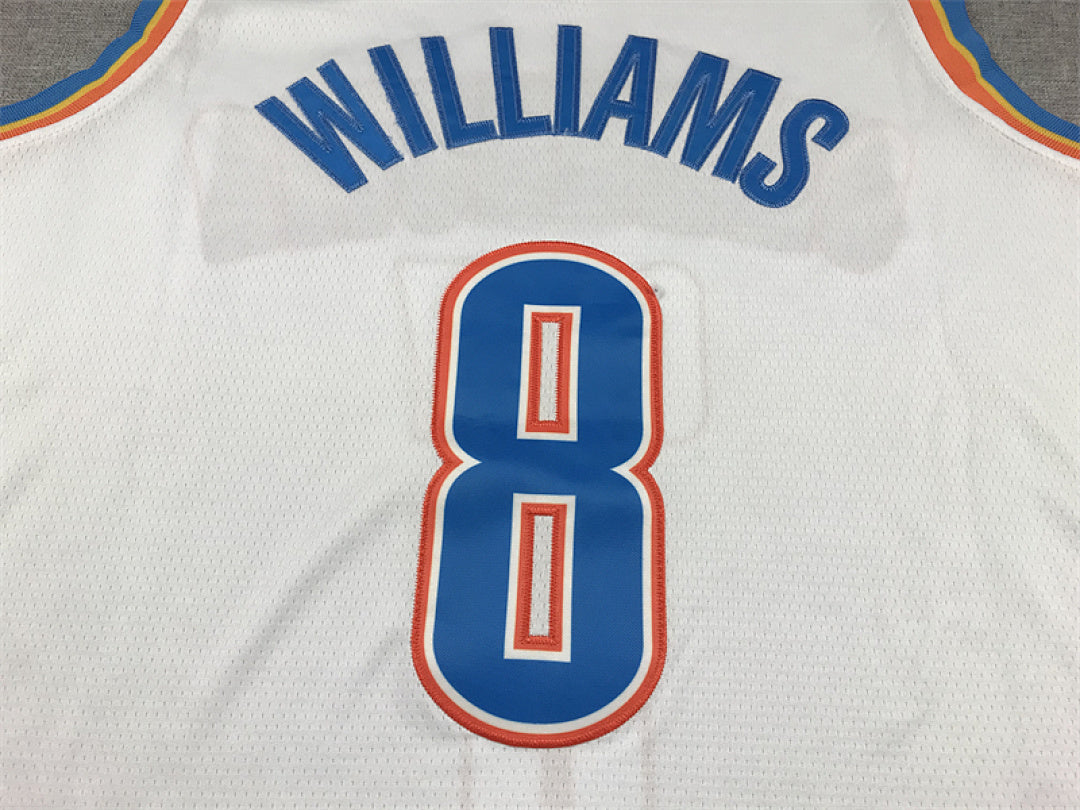 Jalen Williams#8 Oklahoma City Thunder White City Edition Swingman Embroidered Jersey