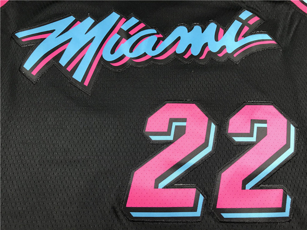 Jimmy Butler# 22 Miami Heat Black City Edition Swingman Embroidered Jersey
