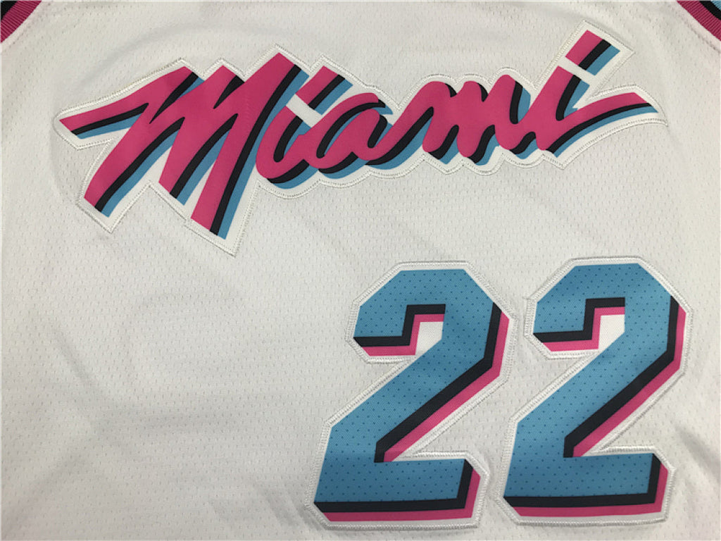 Jimmy Butler# 22 Miami Heat White City Edition Swingman Embroidered Jersey