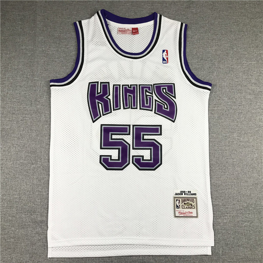 Jason Chandler Williams #55 Sacramento Kings 1998-99 White Throwback Embroidered Jersey