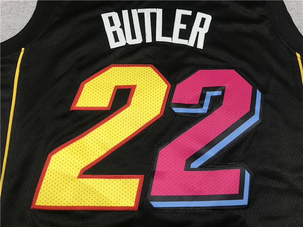 Jimmy Butler# 22 Miami Heat 2022 Black City Edition Swingman Embroidered Jersey