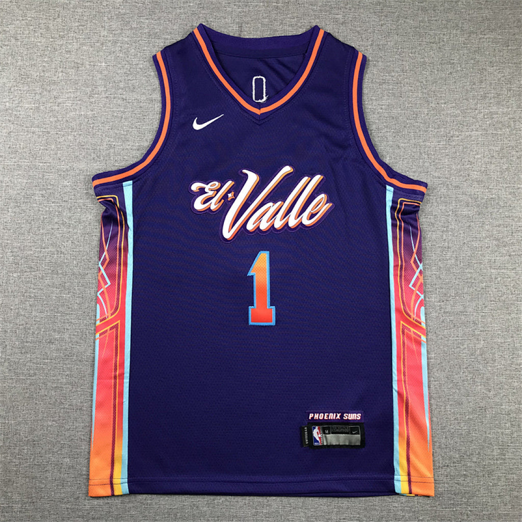 Youth Devin Booker Phoenix Suns #1 City Edition Swingman Embroidered Jersey