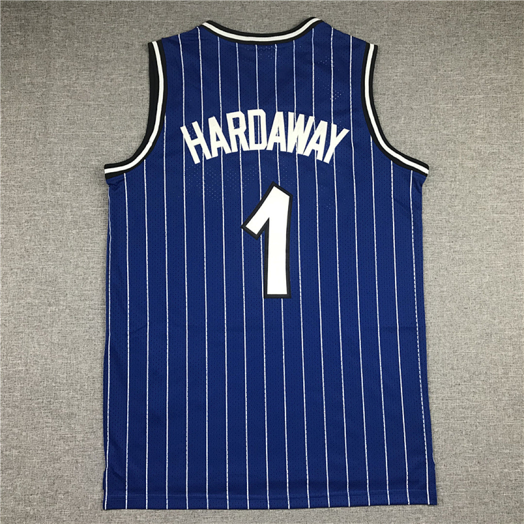 Anfernee Hardaway#1 Orlando Magic 1993-94 Hardaway Blue  Edition  Embroidered Jersey