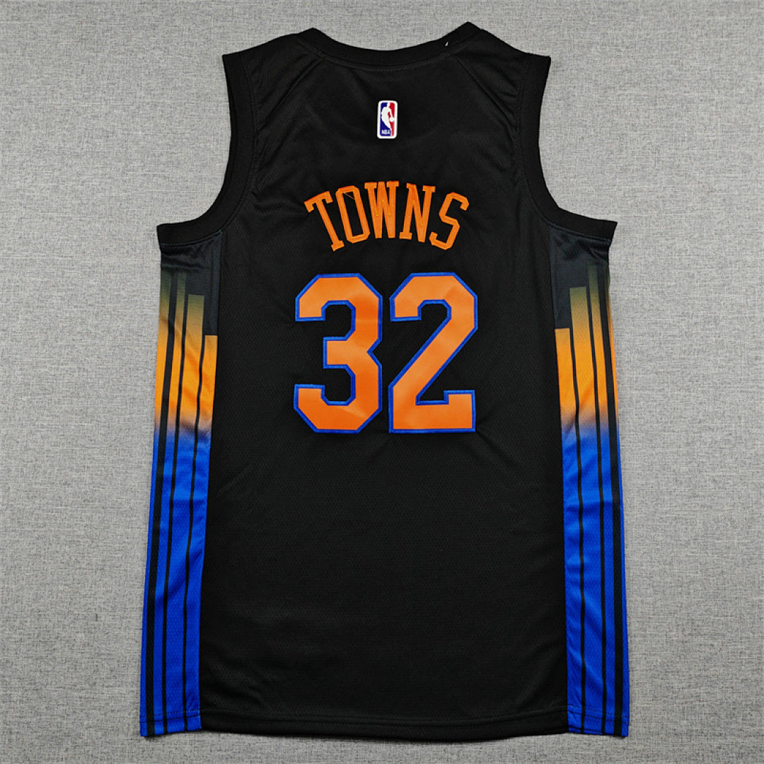 Karl-Anthony Towns#3 New York Knicks 2026 Black Statement Edition  Embroidered Jersey