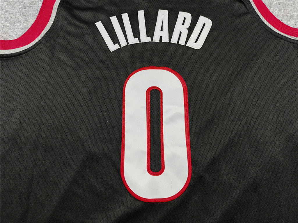 Damian Lillard #0 Portland Trail Blazers Black City Edition Swingman Embroidered Jersey