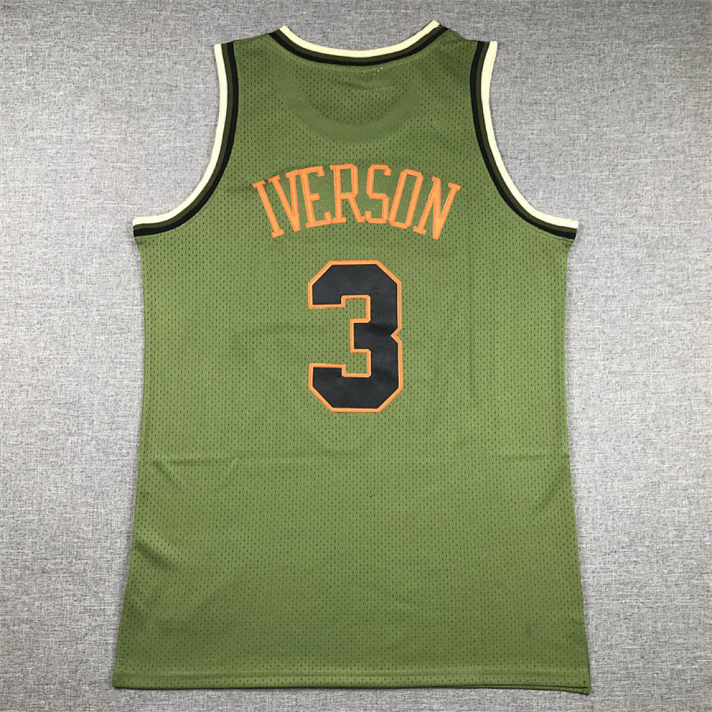 Allen Iverson #3 Philadelphia 76ers 1996-97 Throwback  Embroidered Jersey