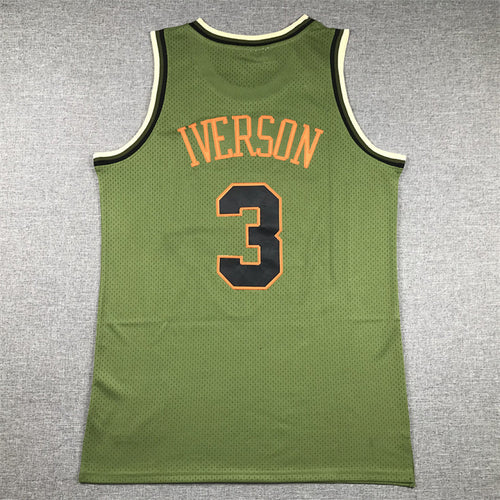 Allen Iverson #3 Philadelphia 76ers 1996-97 Throwback  Embroidered Jersey