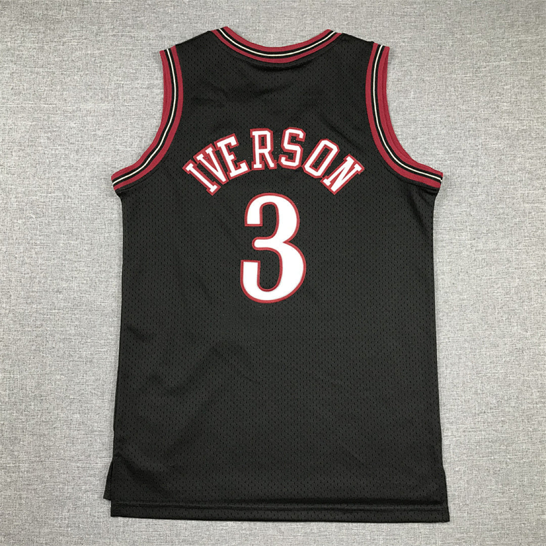 Youth Allen Iverson Philadelphia 76ers #3 City Edition Embroidered Jersey