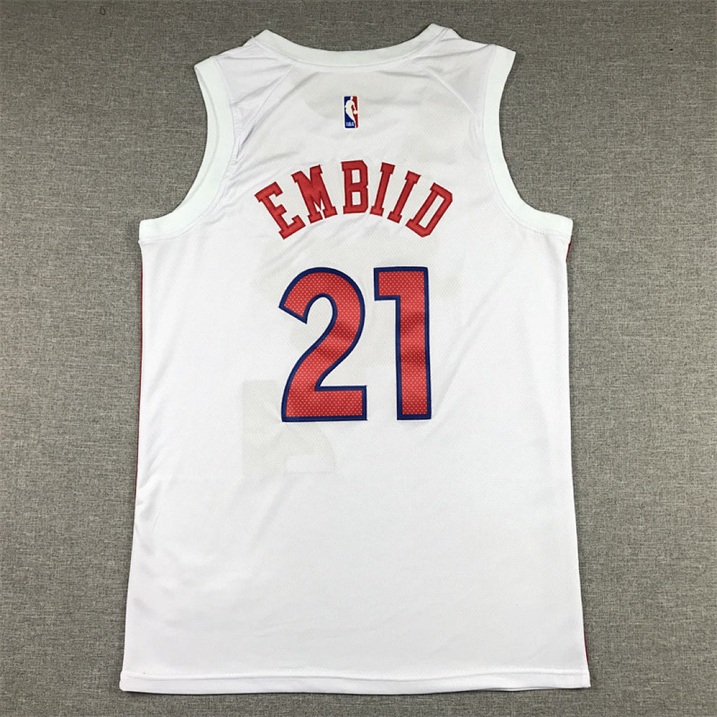Joel Hans Embiid #21 Philadelphia 76ers 2023 White City Edition Swingman Embroidered Jersey