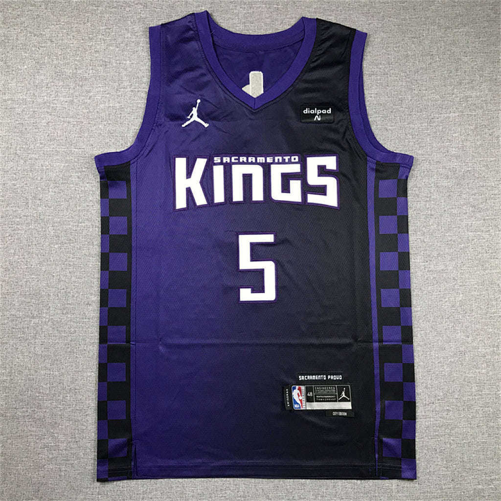 De'Aaron Fox #5 Sacramento Kings Black City Edition Swingman Embroidered Jersey