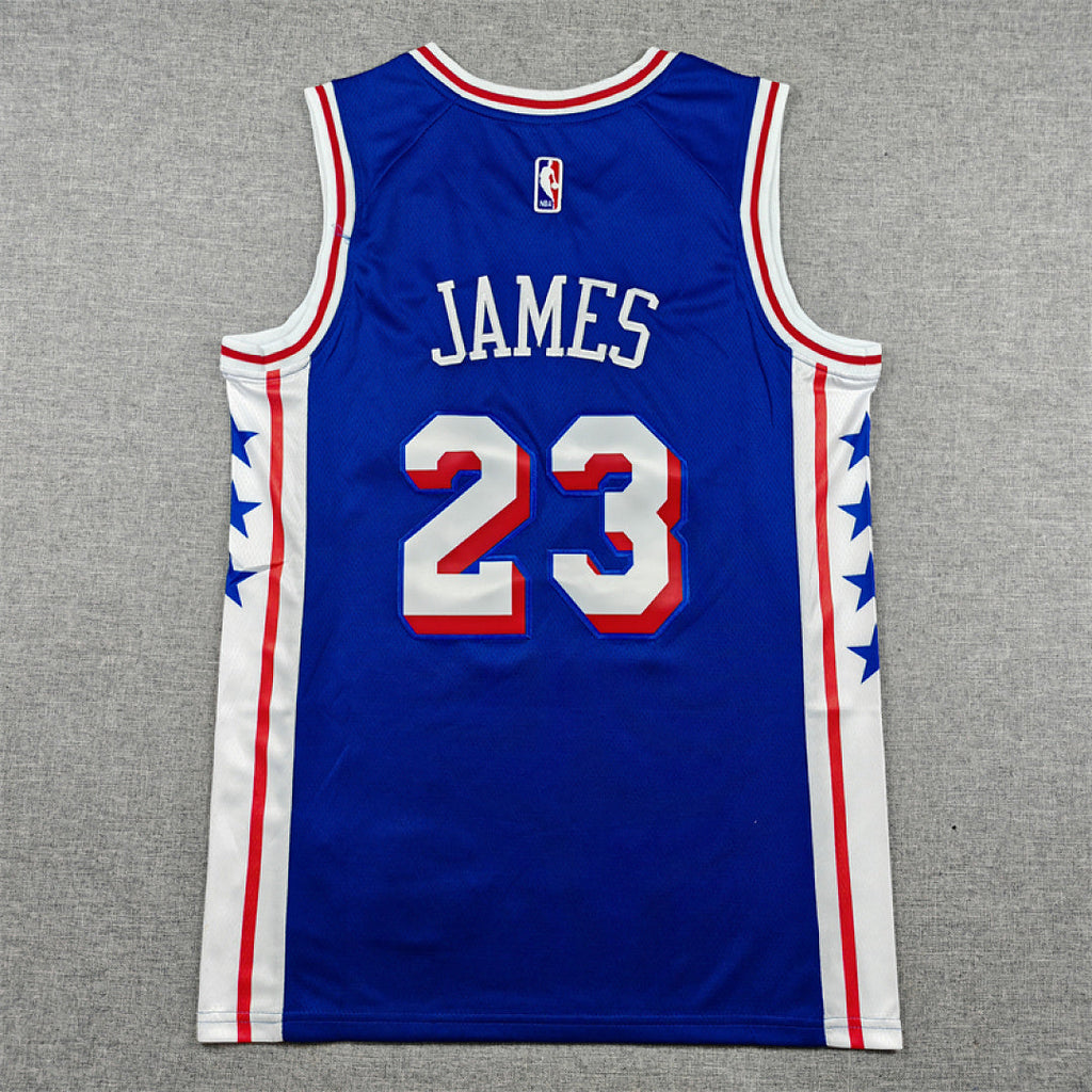 Philadelphia 76ers LeBron James #23 Blue Jersey – Embroidered