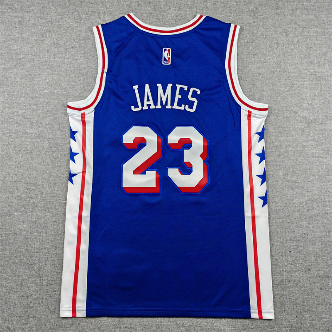 Philadelphia 76ers LeBron James #23 Blue Jersey – Embroidered