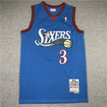 Allen Iverson #3 Philadelphia 76ers 1990-00 Throwback  Embroidered Jersey