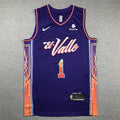 Devin Booker #1 Phoenix Suns Purple City Edition Swingman Embroidered Jersey