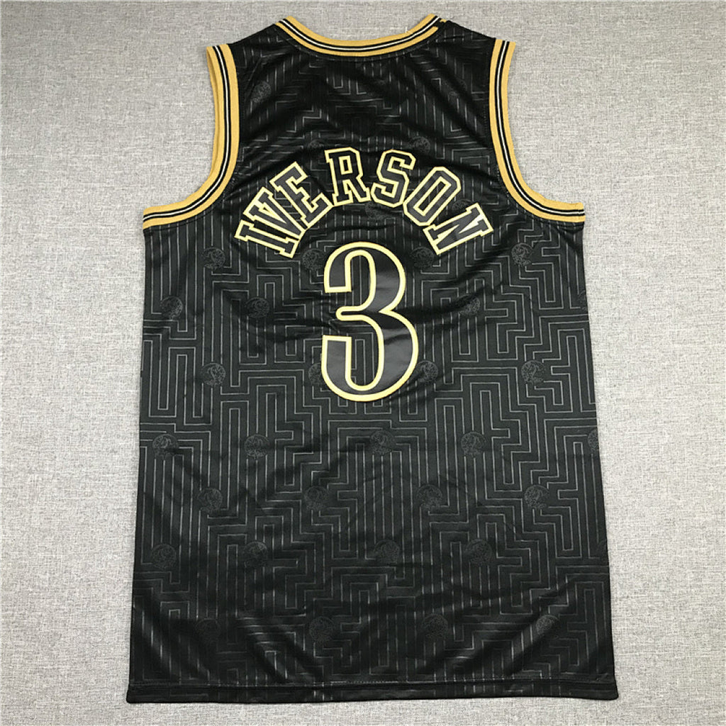 Allen Ezail Iverson #3 Philadelphia 76ers 2000-01 (Year of the Rat Limited Edition) Throwback Embroidered Jersey