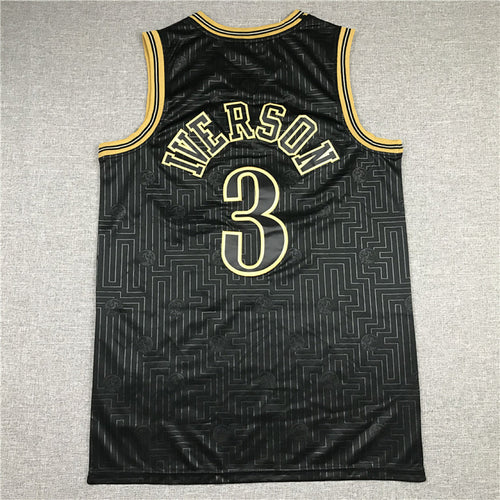 Allen Ezail Iverson #3 Philadelphia 76ers 2000-01 (Year of the Rat Limited Edition) Throwback Embroidered Jersey