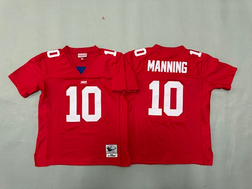 Youth Eli Manning #10 New York Giants Red Vintage Throwback Jersey