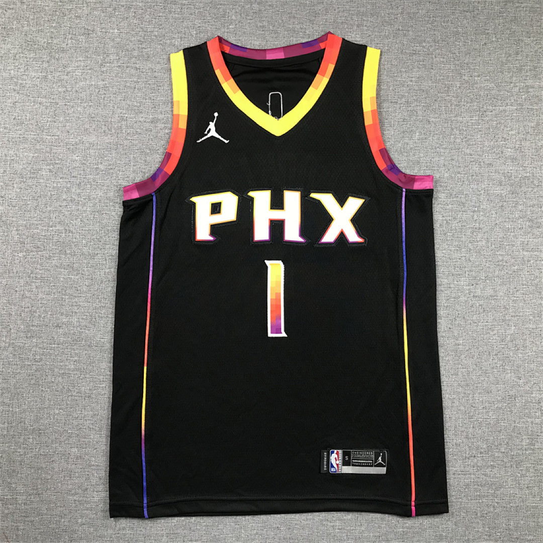 Youth Devin Booker Phoenix Suns #1 Statement Edition Embroidered Jersey