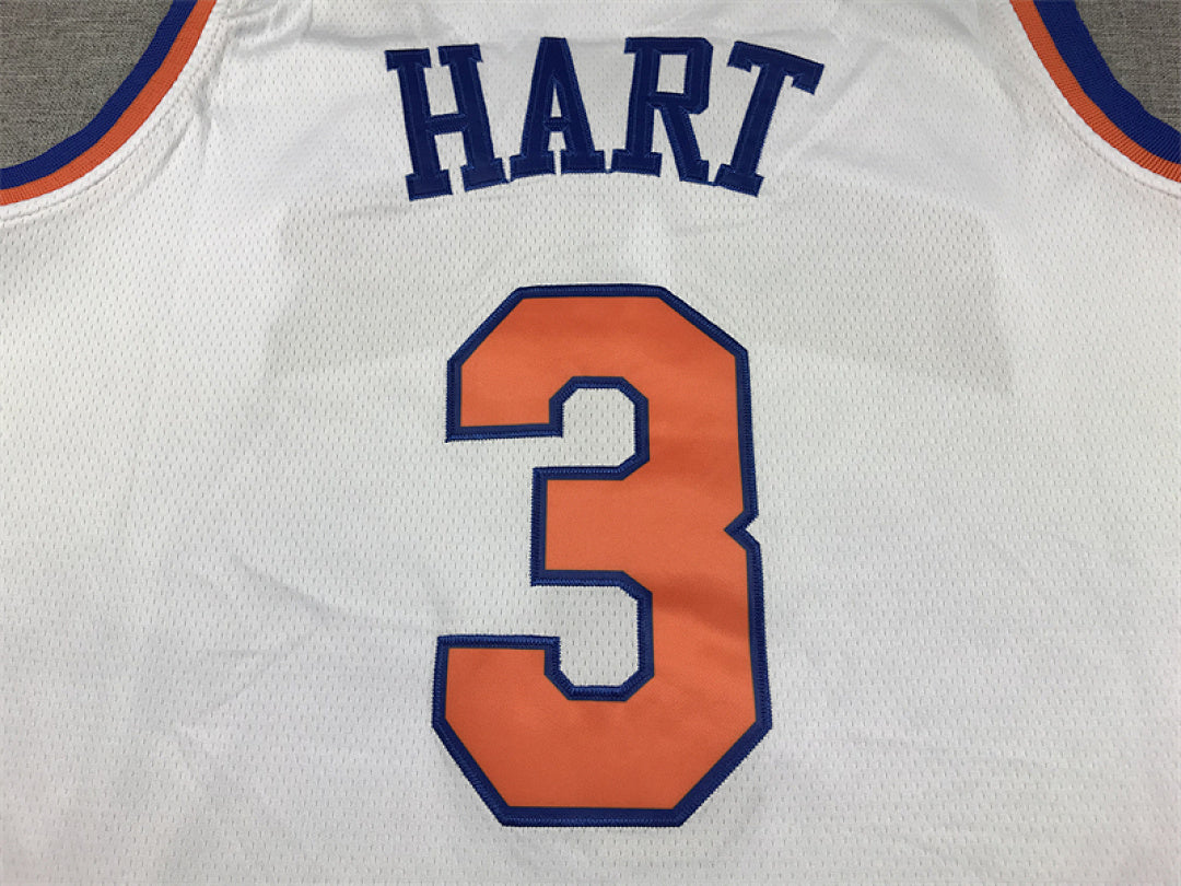 Josh Hart#3 New York Knicks White City Edition Swingman Embroidered Jersey