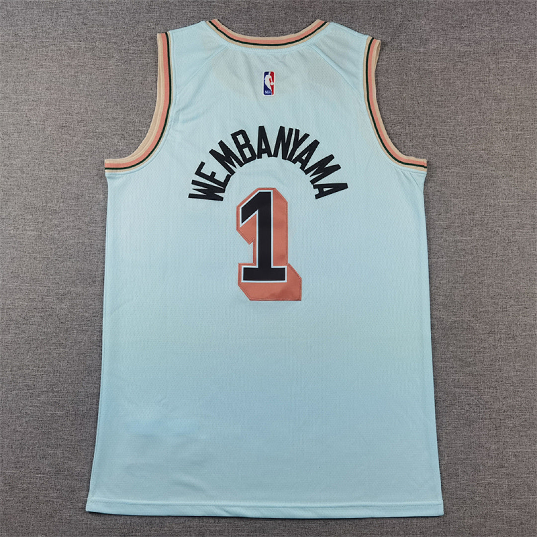 Victor Wembanyama #1 San Antonio Spurs 2025 City Edition Swingman Embroidered Jersey