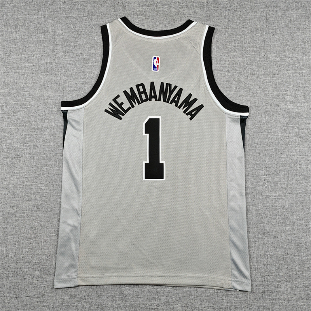Youth Victor Wembanyama San Antonio Spurs #1 Statement Edition  Embroidered Jersey