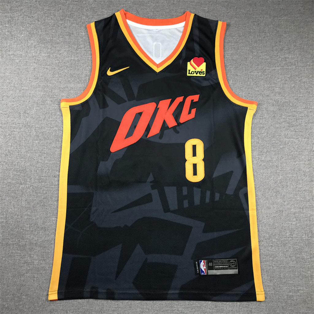 Jalen Williams#8 Oklahoma City Thunder 2024 Black City Edition Swingman Embroidered Jersey