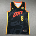 Jalen Williams#8 Oklahoma City Thunder 2024 Black City Edition Swingman Embroidered Jersey