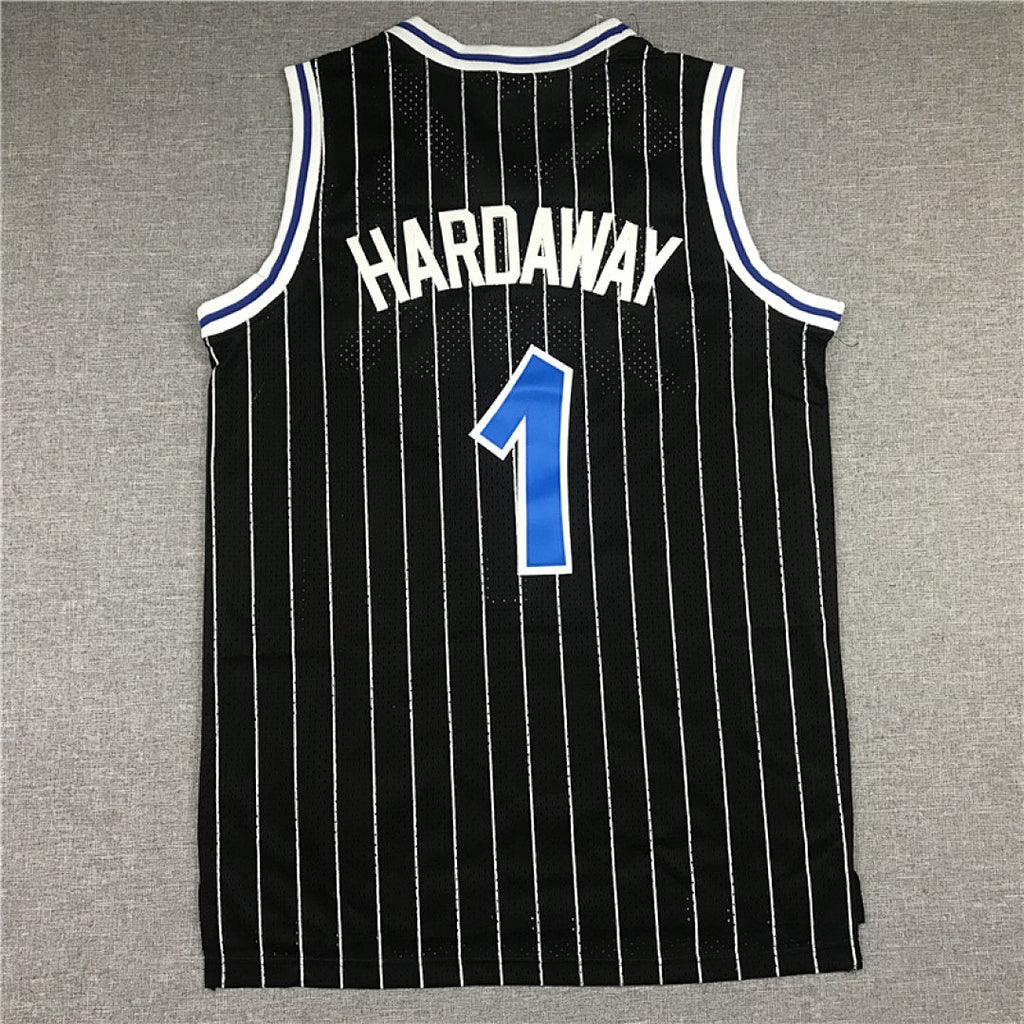 Anfernee  Hardaway#1 Orlando Magic 1993-94 Hardaway Black Edition  Embroidered Jersey