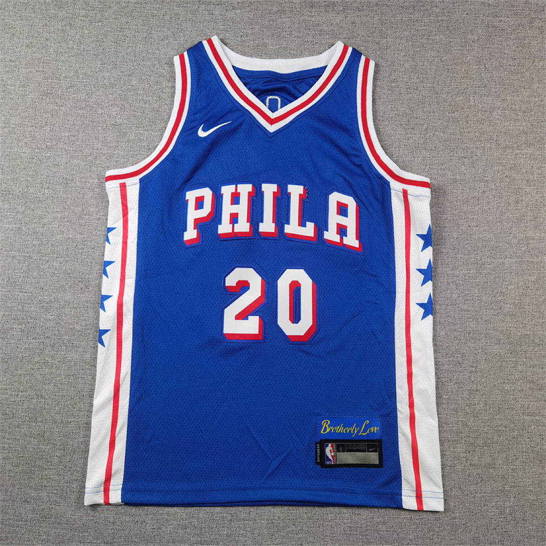 Youth Jared McCain Philadelphia 76ers #20 City Edition Embroidered Jersey
