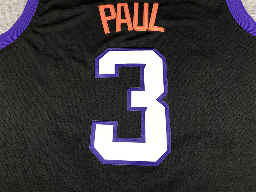 Chris Paul #3 Phoenix Suns Black 75th Anniversary Patch City Edition Swingman Embroidered Jersey