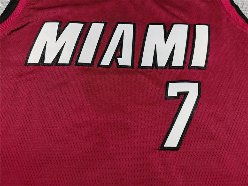 Miami Heat Giannis Antetokounmpo #7 Red Jersey – Embroidered