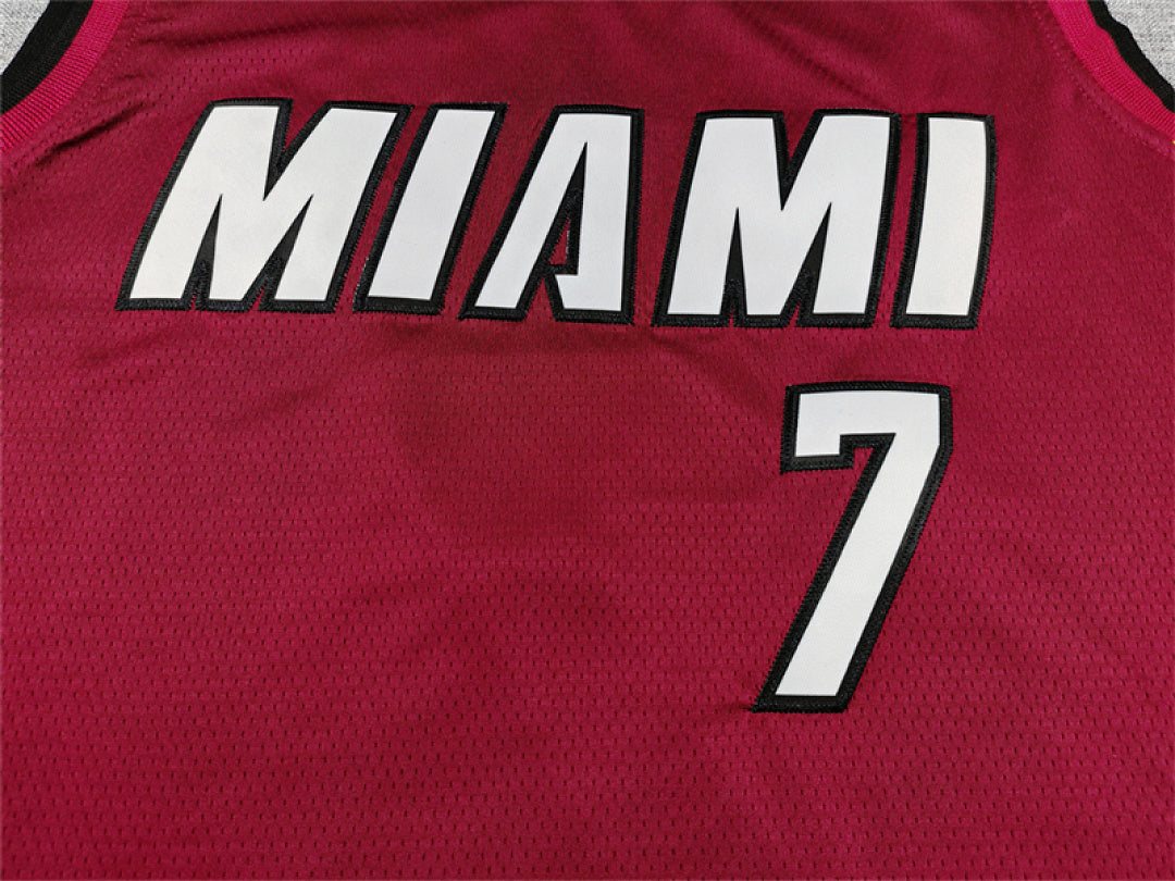 Miami Heat Giannis Antetokounmpo #7 Red Jersey – Embroidered