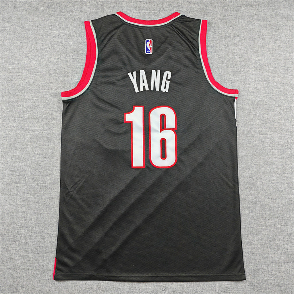 Yang Hansen#16 Portland Trail Blazers  City Edition Swingman Embroidered Jersey