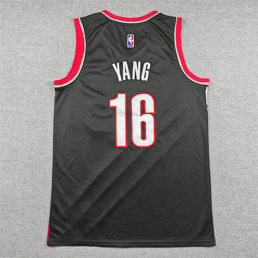 Yang Hansen#16 Portland Trail Blazers  City Edition Swingman Embroidered Jersey