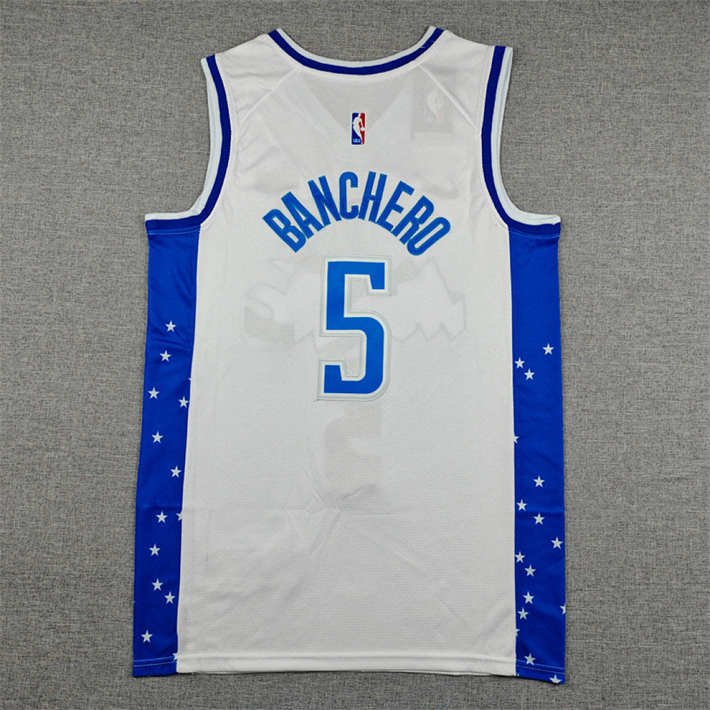 Paolo Napoleon James Banchero#5 Orlando Magic 2026 White City Edition Swingman Embroidered Jersey