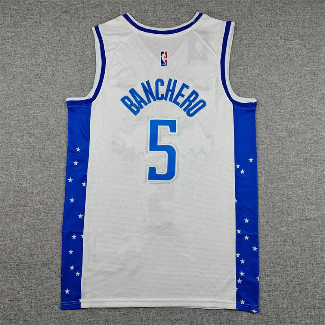 Paolo Napoleon James Banchero#5 Orlando Magic 2026 White City Edition Swingman Embroidered Jersey