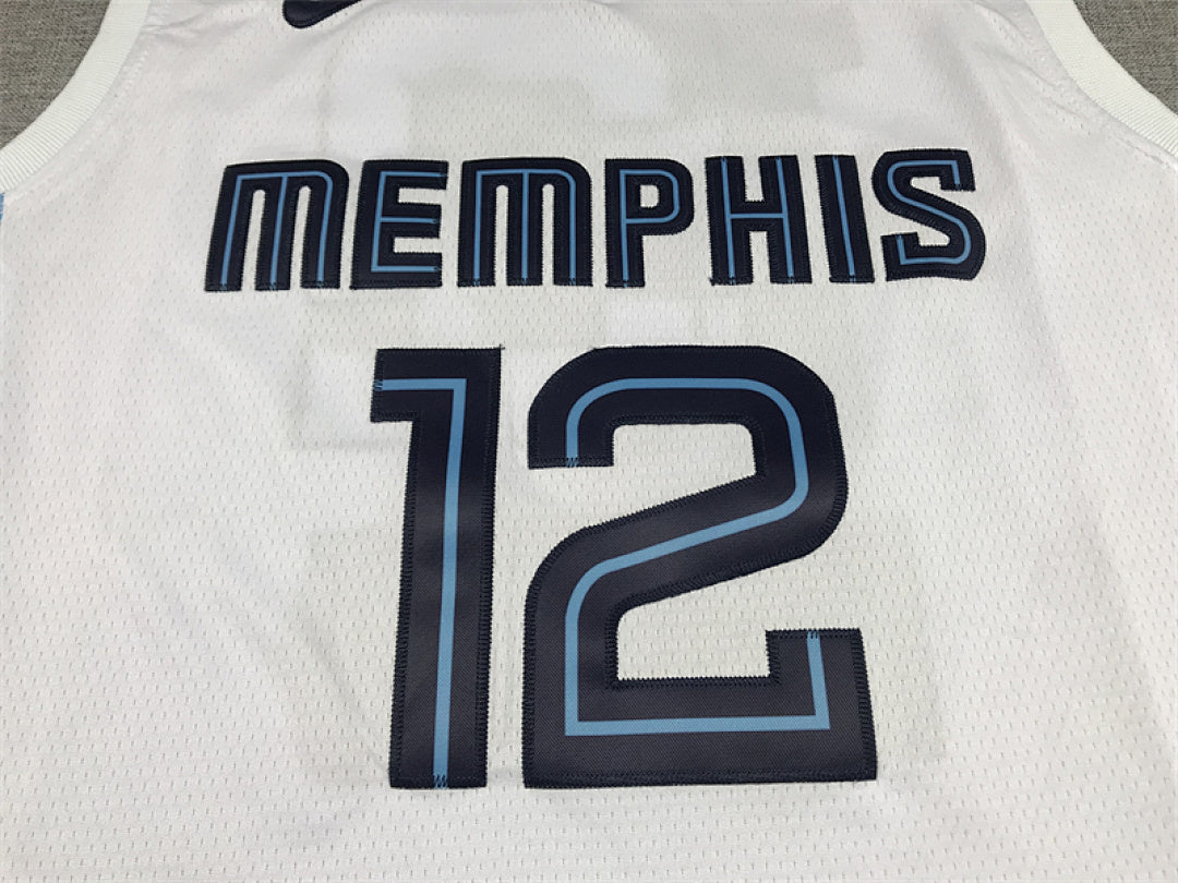 Ja Morant# 12 Memphis Grizzlies  2023 White City Edition Swingman Embroidered Jersey