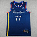 V. J. Edgecombe #77 Philadelphia 76ers Navy Blue City Edition Swingman Embroidered Jersey