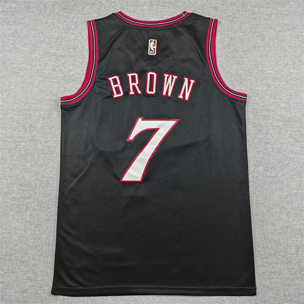 Philadelphia 76ers Jaylen Brown #7 Black Jersey – Embroidered