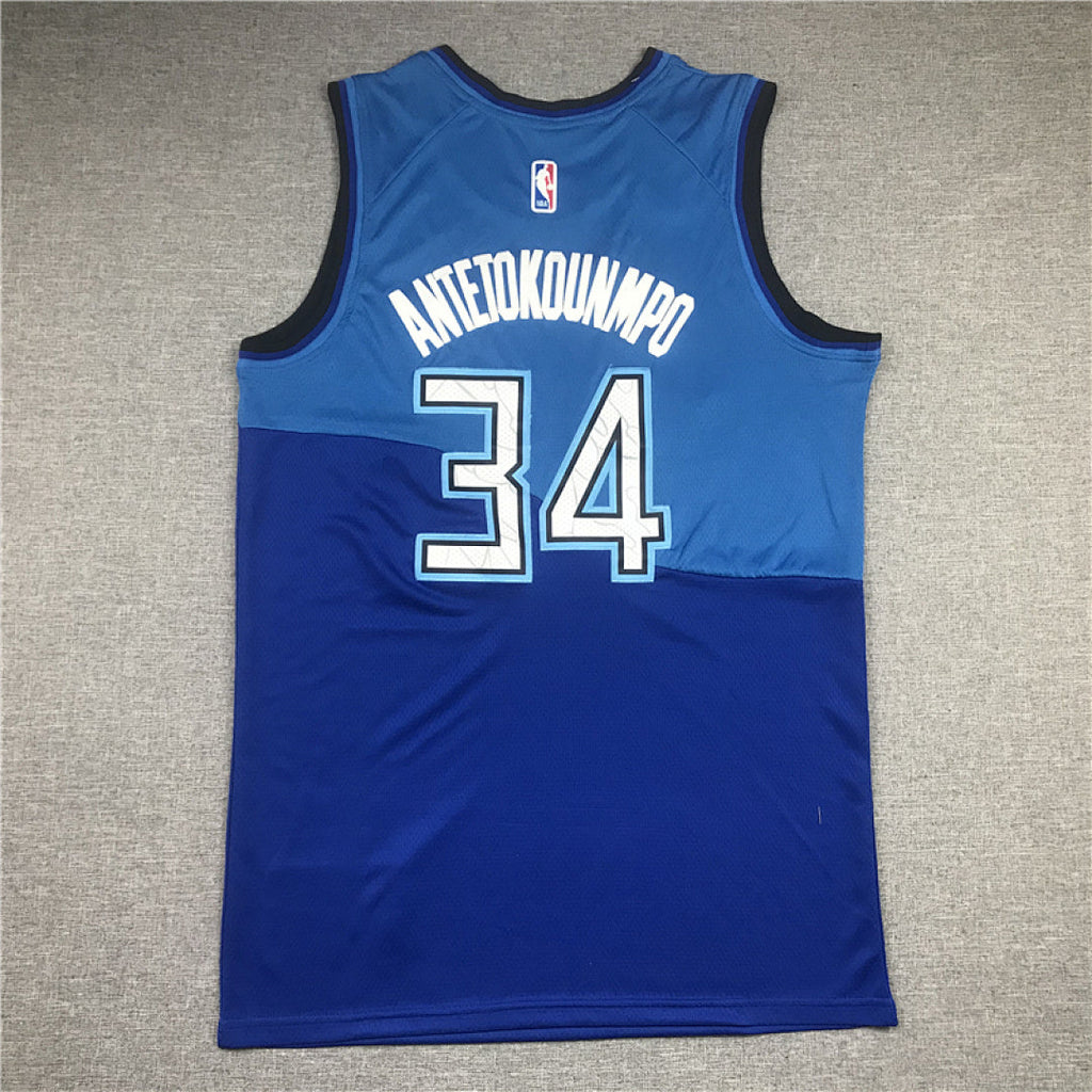 Giannis Antetokounmpo# 34 Milwaukee Bucks City Edition Swingman Embroidered Jersey