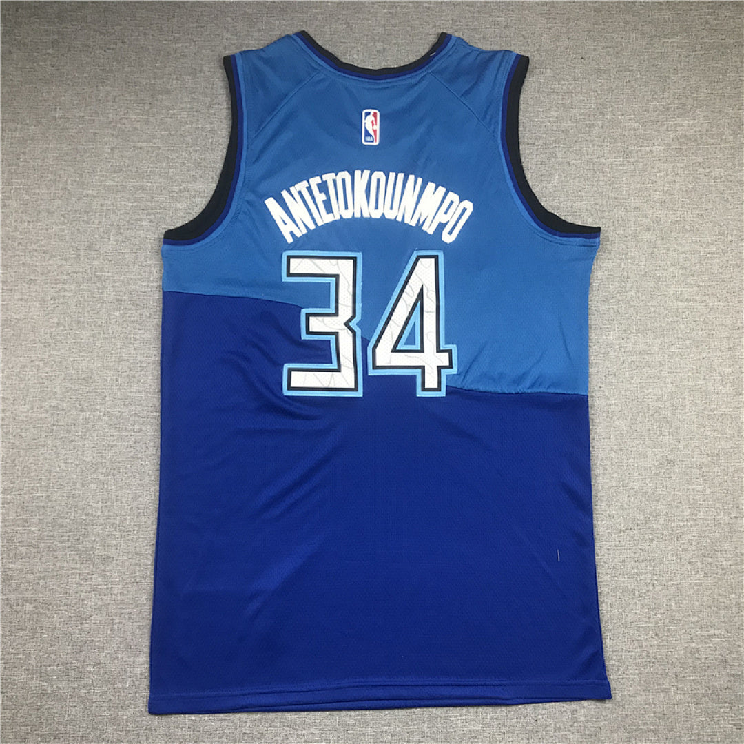 Giannis Antetokounmpo# 34 Milwaukee Bucks City Edition Swingman Embroidered Jersey