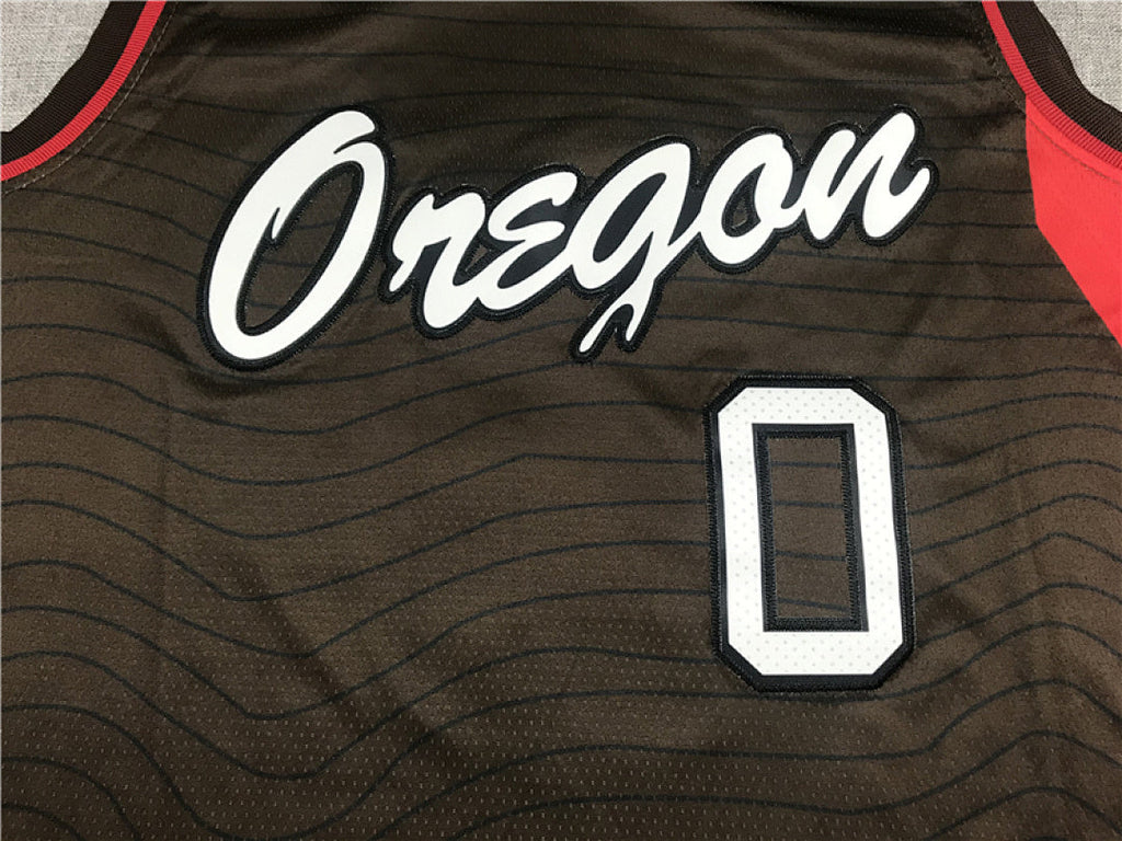 Damian Lillard #0 Portland Trail Blazers City Edition Swingman Embroidered Jersey