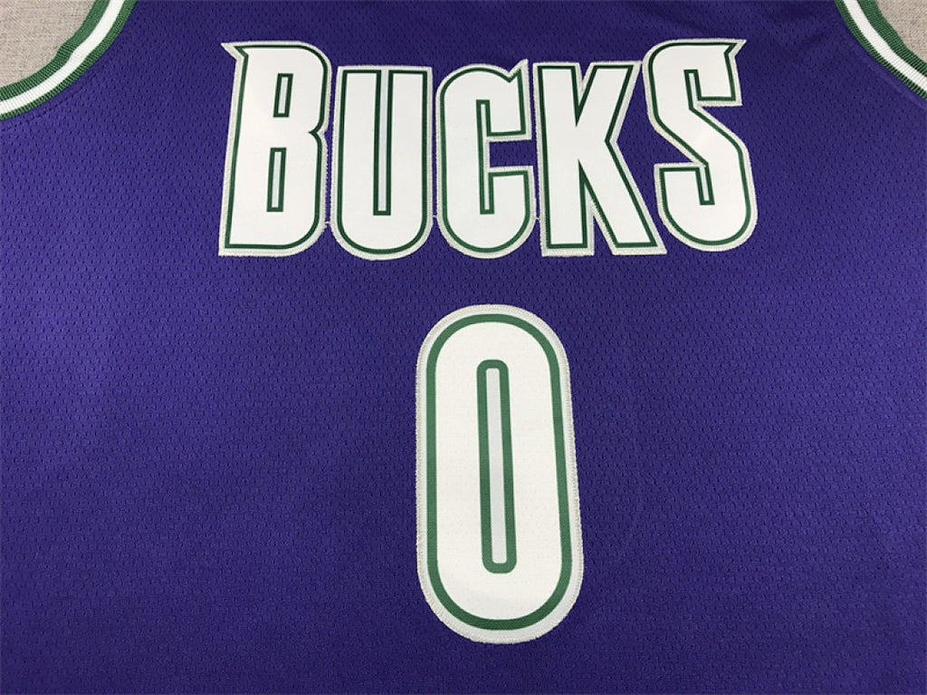 Damian Lillard# 0 Milwaukee Bucks City Edition Swingman Embroidered Jersey