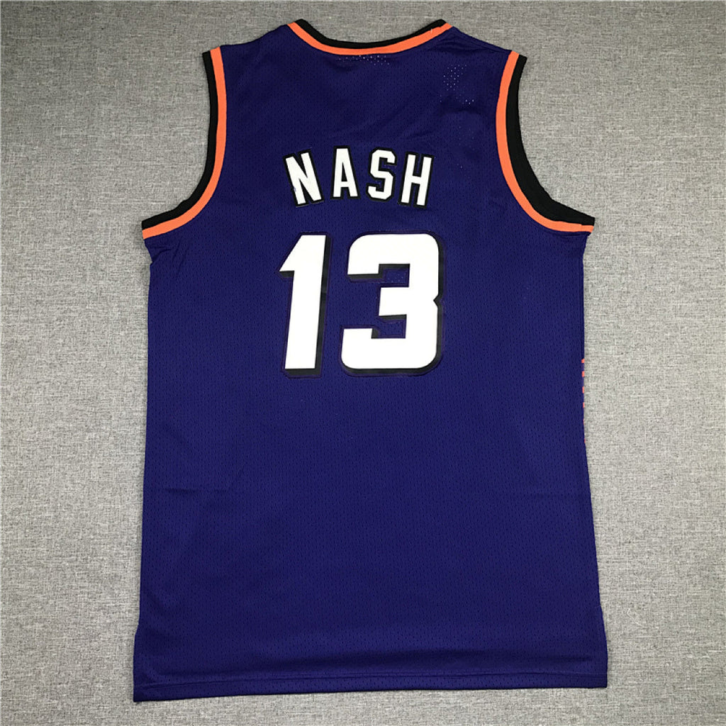 Steve Nash #13 Phoenix Suns 1996-97 Purple Throwback Embroidered Jersey