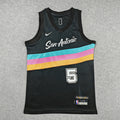 Youth Stephon Castle San Antonio Spurs #5 Black City Edition Swingman Embroidered Jersey