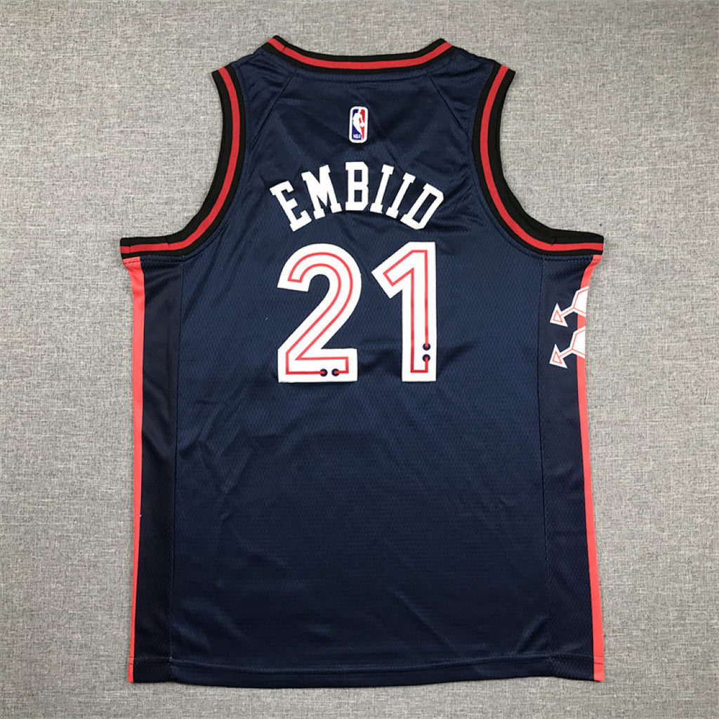 Youth Joel Embiid Philadelphia 76ers #21 City Edition Swingman Embroidered Jersey