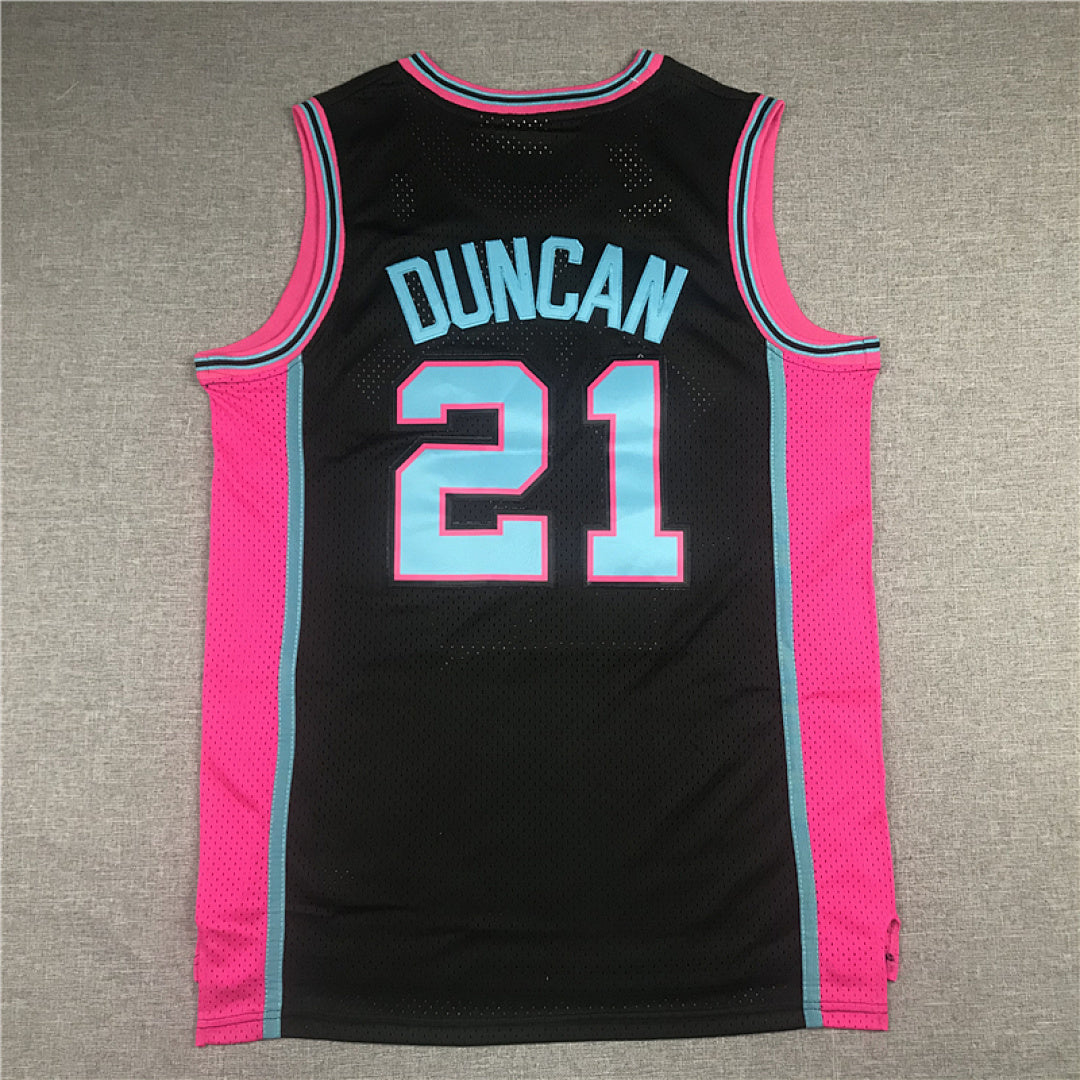 Tim Duncan #21 San Antonio Spurs 1998-1999Throwback Embroidered Jersey