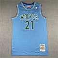 Kevin Garnett #21 Minnesota Timberwolves  1995-96 Throwback Embroidered Jersey